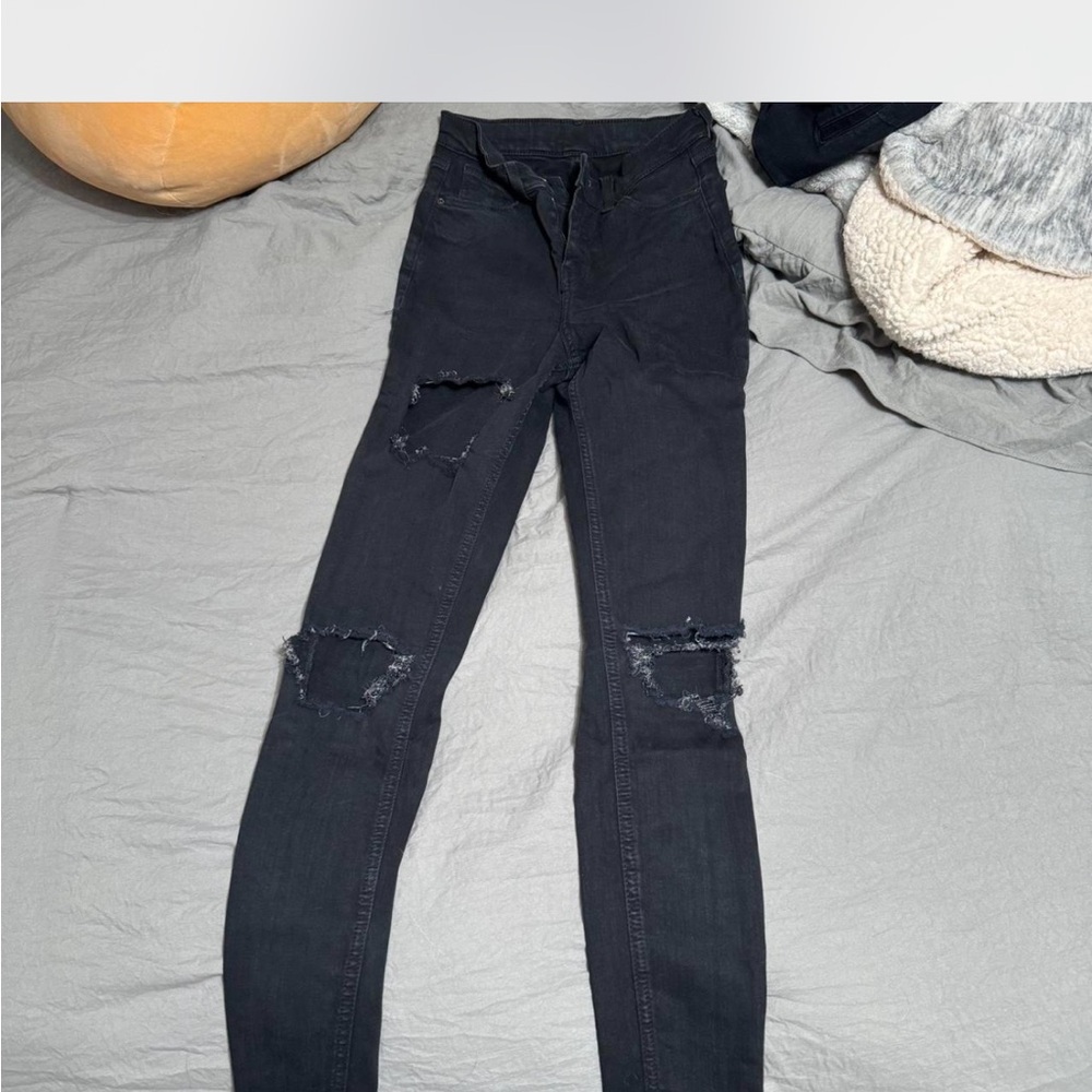 Topshop Moto Black Jeans